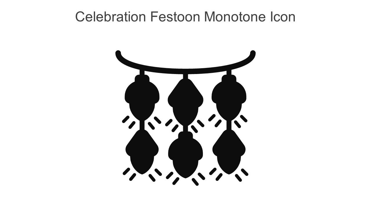 Celebration Festoon Monotone Icon In Powerpoint Pptx Png And Editable Eps Format