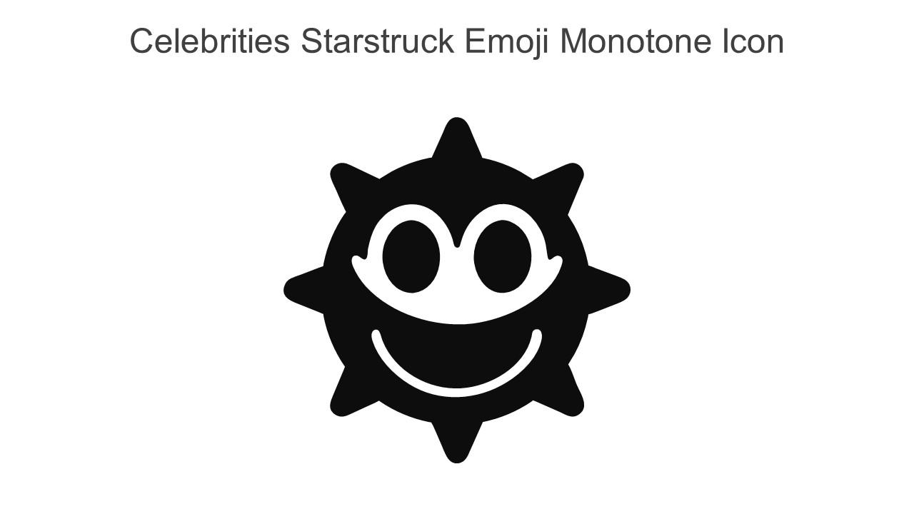 Celebrities Starstruck Emoji Monotone Icon In Powerpoint Pptx Png And Editable Eps Format