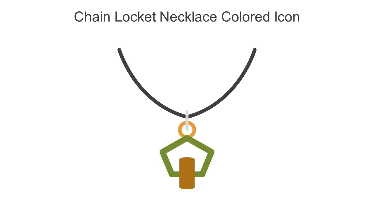 Chain Locket Necklace Colored Icon In Powerpoint Pptx Png And Editable Eps Format