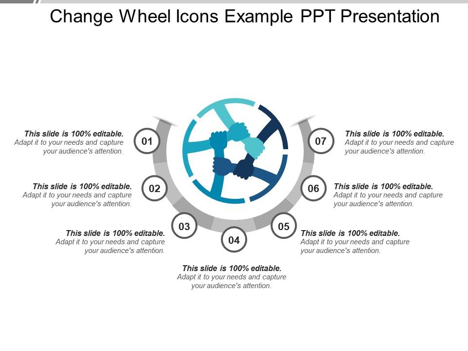 Change wheel icons example ppt presentation Slide01