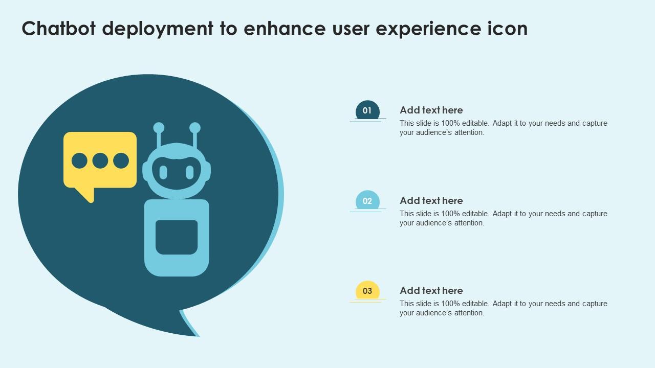 Chatbot Deployment To Enhance User Experience Icon Ppt Example