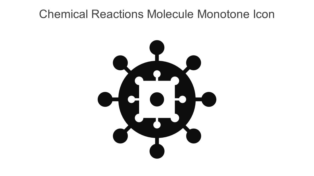 Chemical Reactions Molecule Monotone Icon In Powerpoint Pptx Png And Editable Eps Format