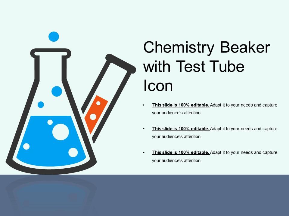 Chemistry beaker with test tube icon Slide01