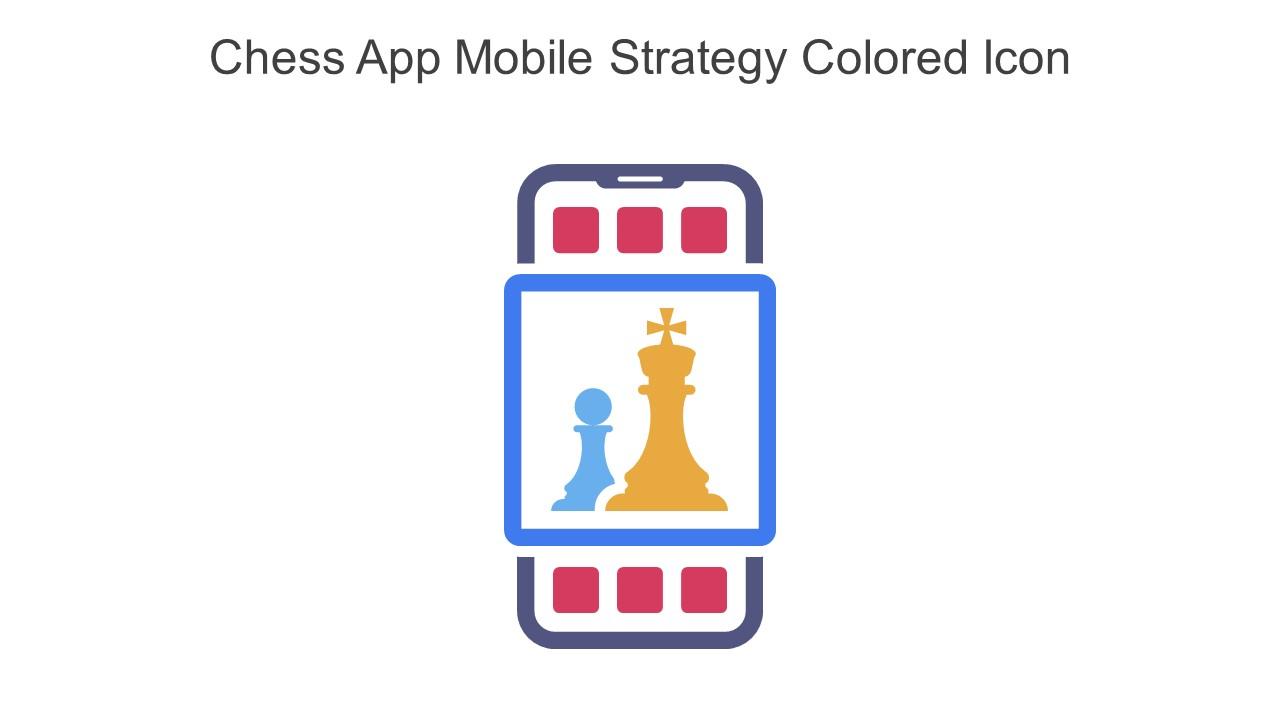 Chess App Mobile Strategy Colored Icon In Powerpoint Pptx Png And Editable Eps Format
