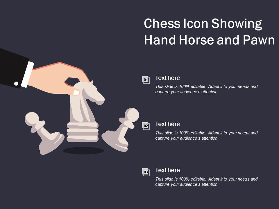 Chess icon showing hand horse and pawn Slide01