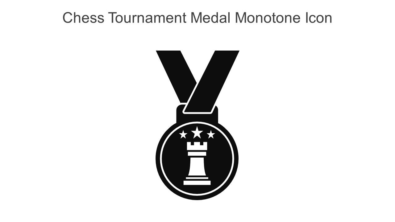 Chess Tournament Medal Monotone Icon In Powerpoint Pptx Png And Editable Eps Format
