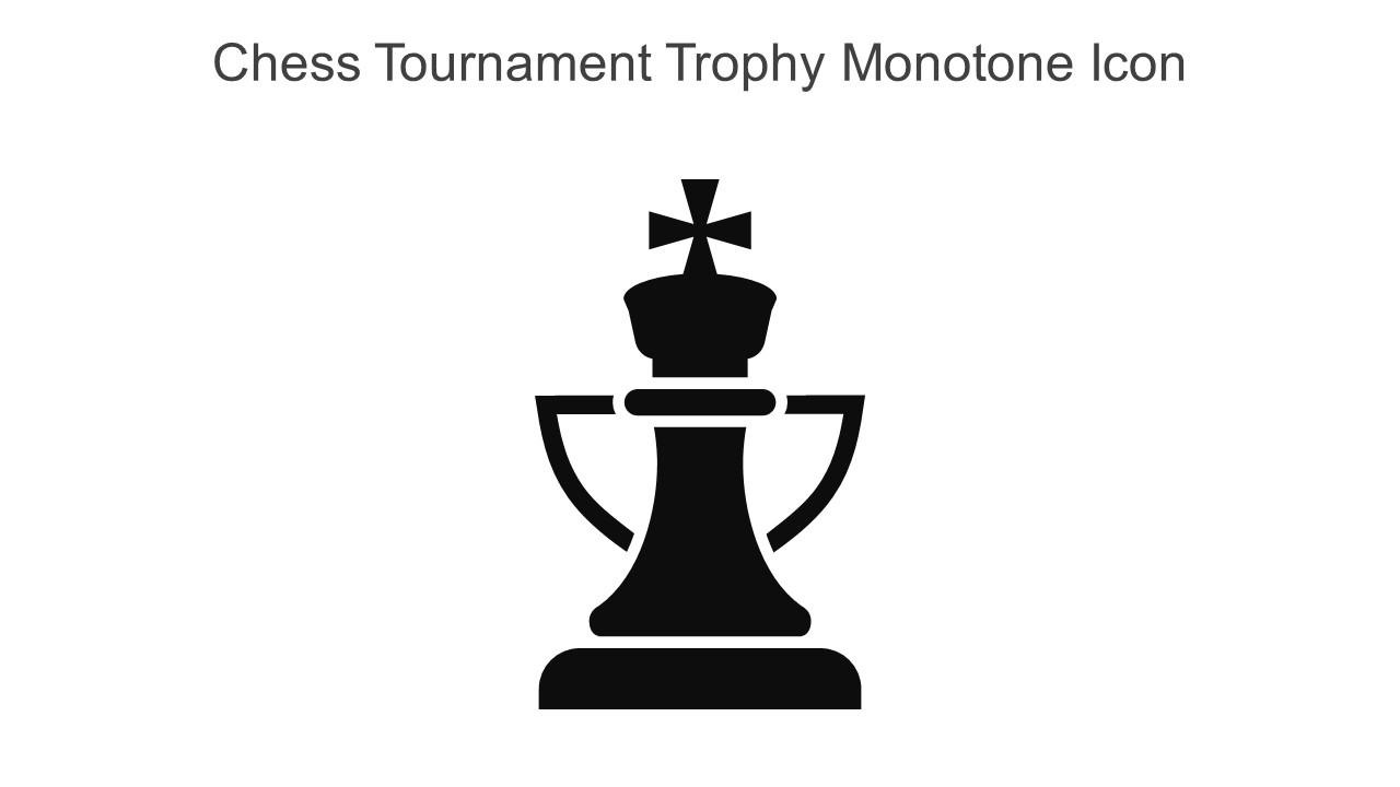 Chess Tournament Trophy Monotone Icon In Powerpoint Pptx Png And Editable Eps Format