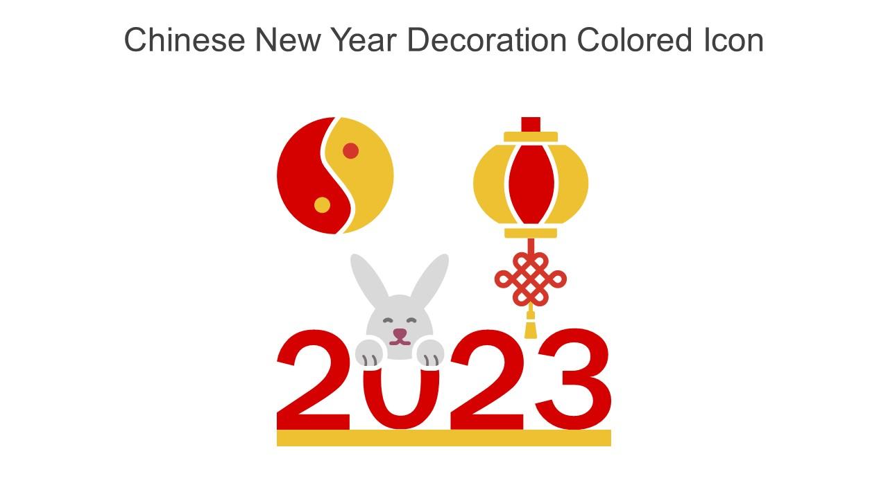 Chinese New Year Decoration Colored Icon in powerpoint pptx png and editable eps format Slide01