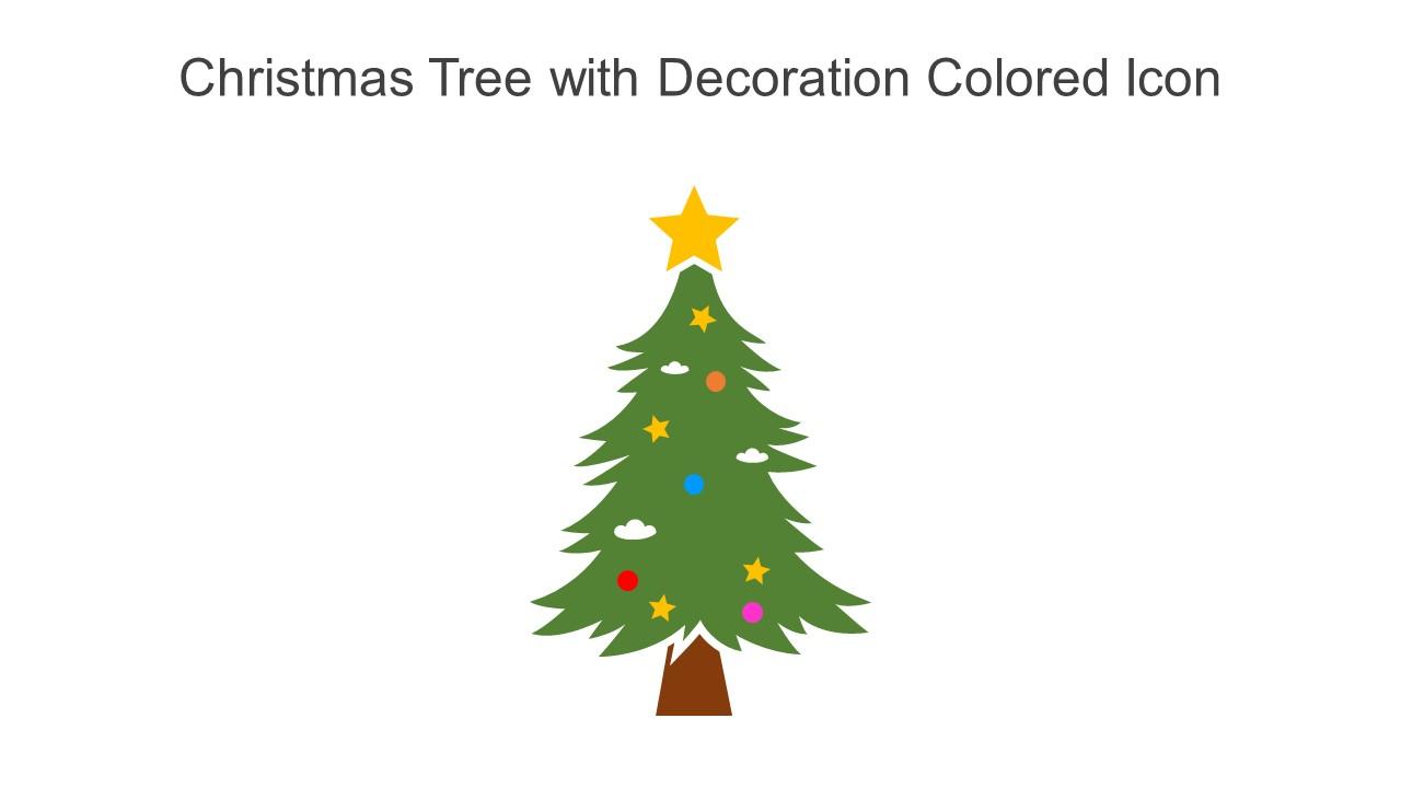 Christmas Tree With Decoration Colored Icon In Powerpoint Pptx Png And Editable Eps Format Slide01