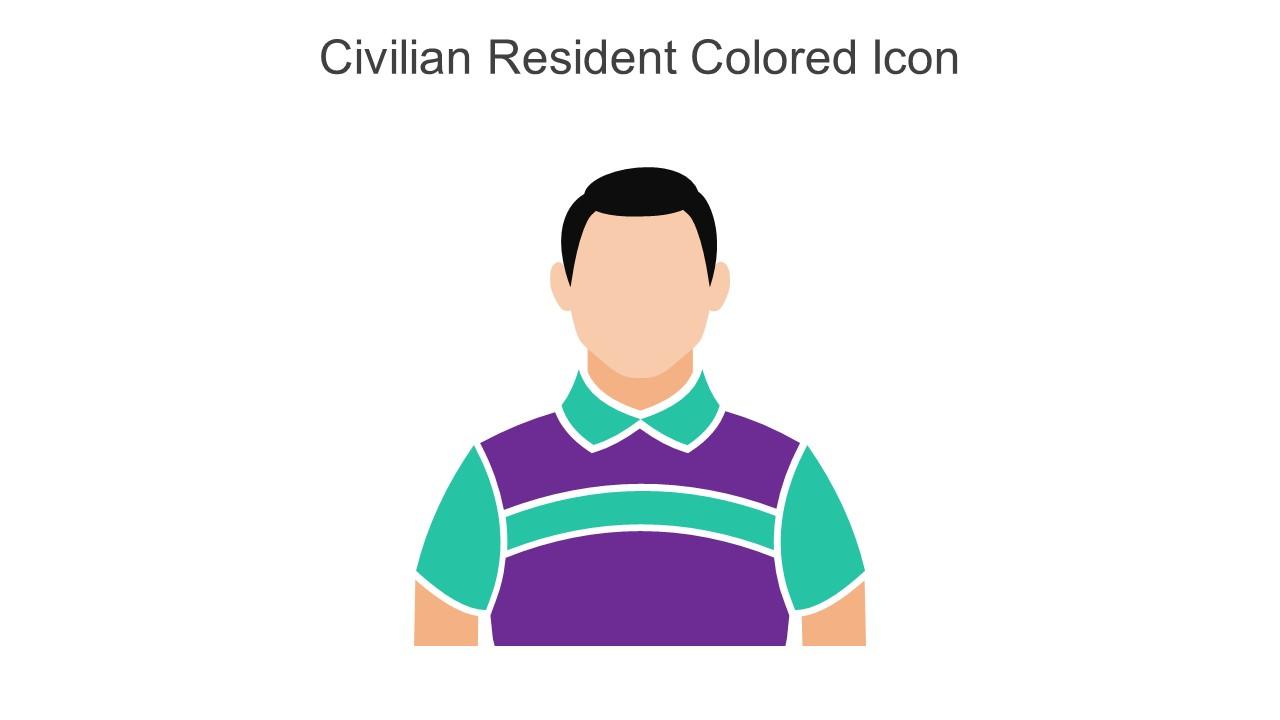 Civilian Resident Colored Icon In Powerpoint Pptx Png And Editable Eps Format