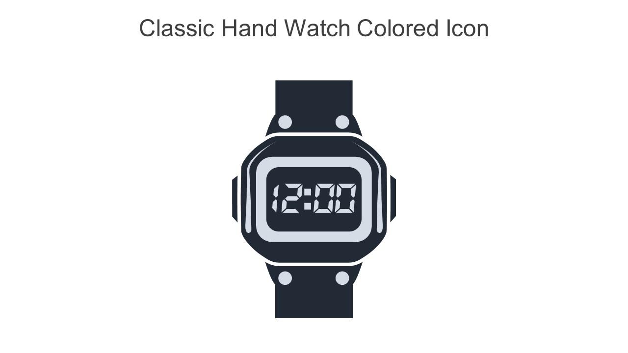 Classic Hand Watch Colored Icon In Powerpoint Pptx Png And Editable Eps Format