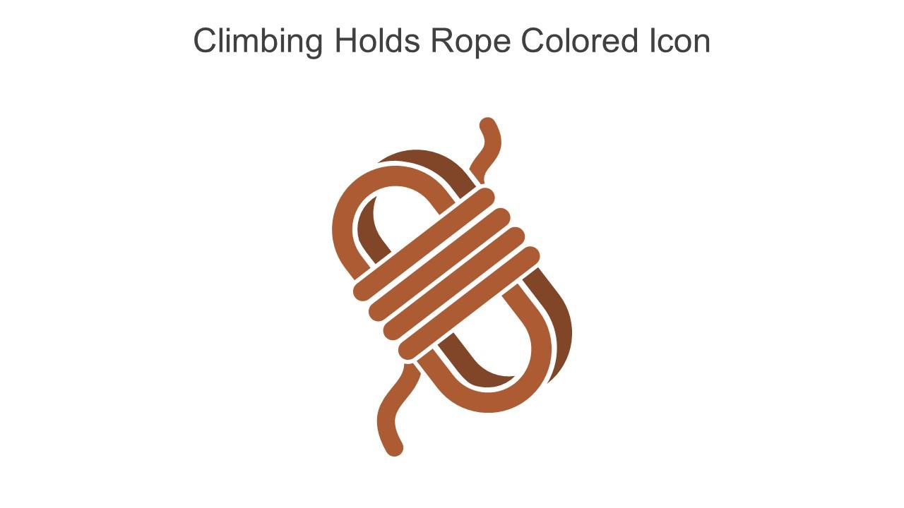 Climbing Holds Rope Colored Icon In Powerpoint Pptx Png And Editable Eps Format