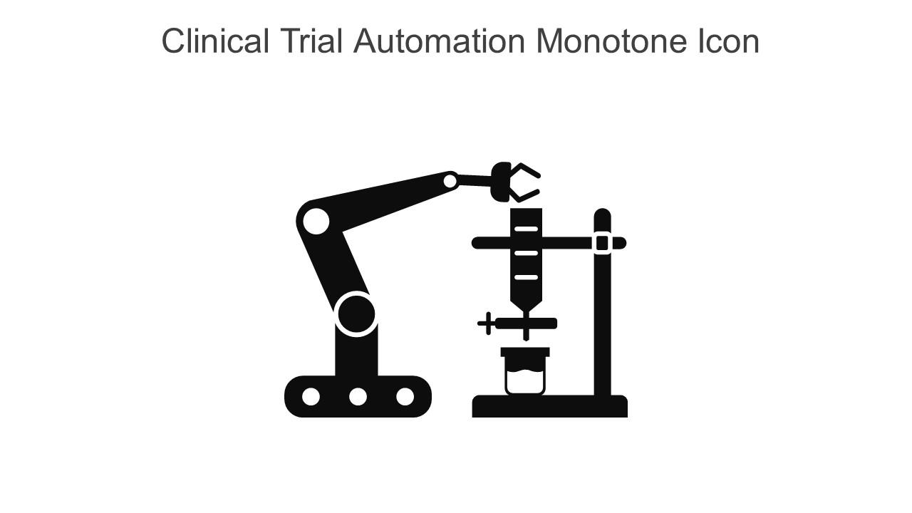 Clinical Trial Automation Monotone Icon In Powerpoint Pptx Png And Editable Eps Format