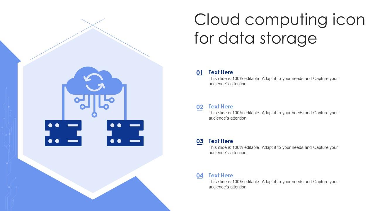 Cloud Computing Icon For Data Storage Slide01