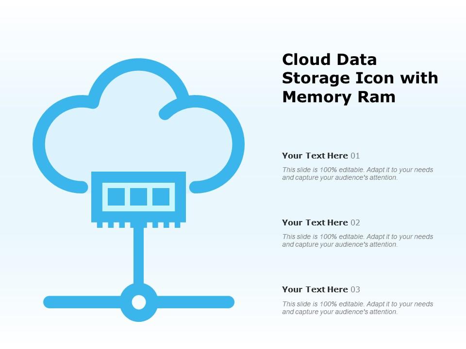 Cloud data storage icon with memory ram Slide01