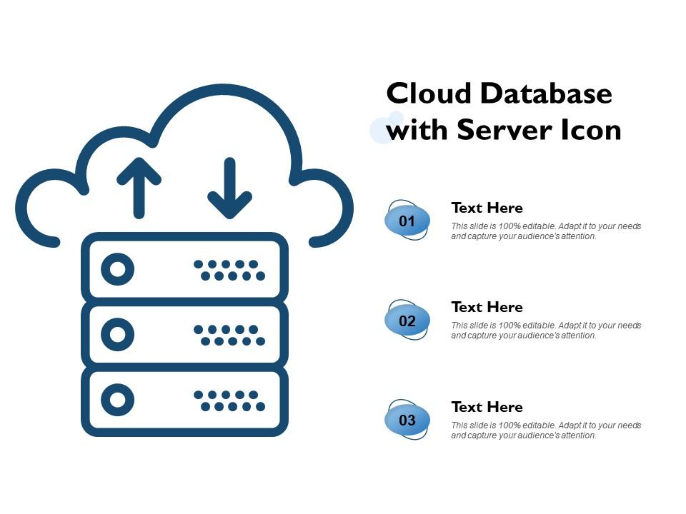 Cloud database with server icon Slide01