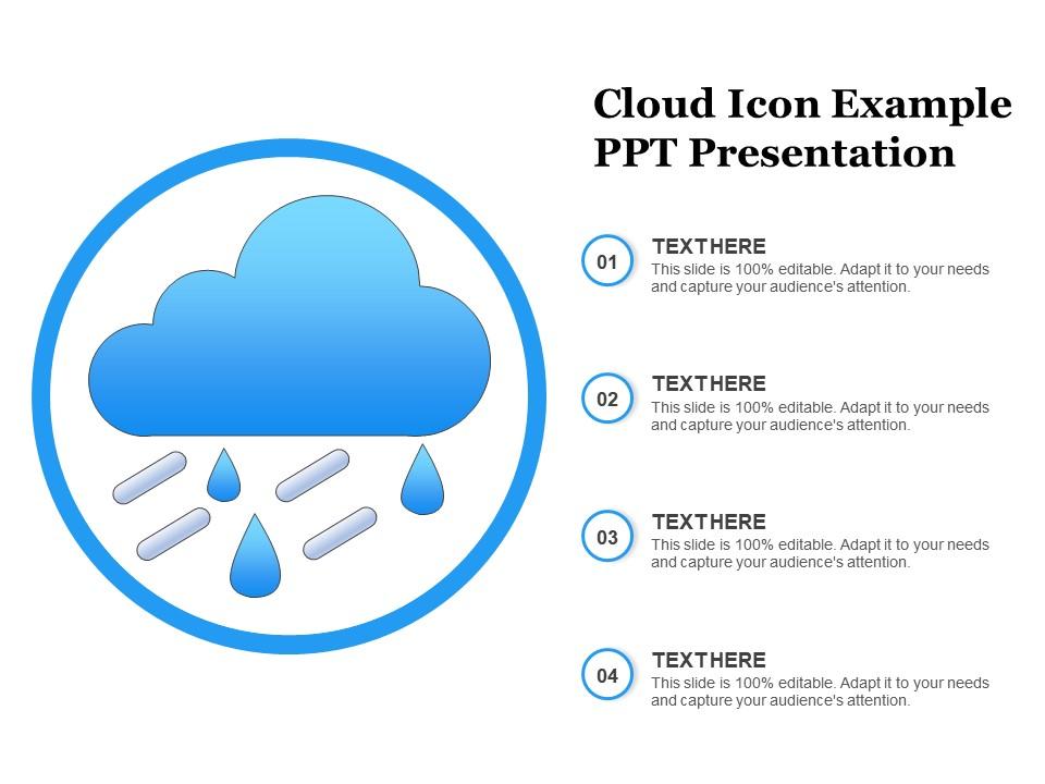 Cloud icon example ppt presentation Slide01