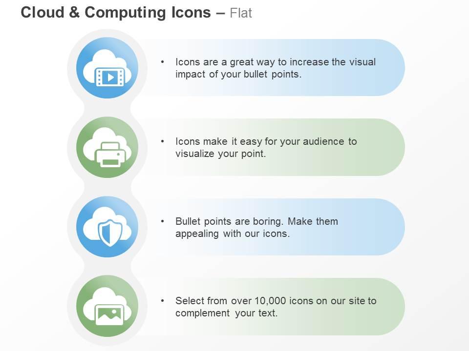 Cloud printer shield data safety technology ppt icons graphics Slide01