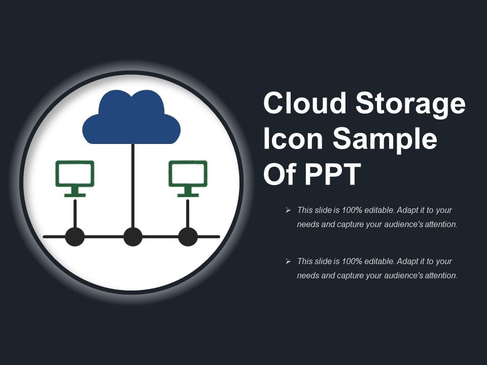 Cloud storage icon sample of ppt Slide01