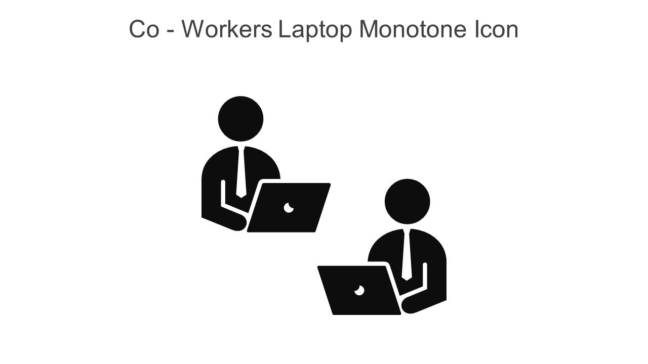 Co Workers Laptop Monotone Icon In Powerpoint Pptx Png And Editable Eps Format Slide01