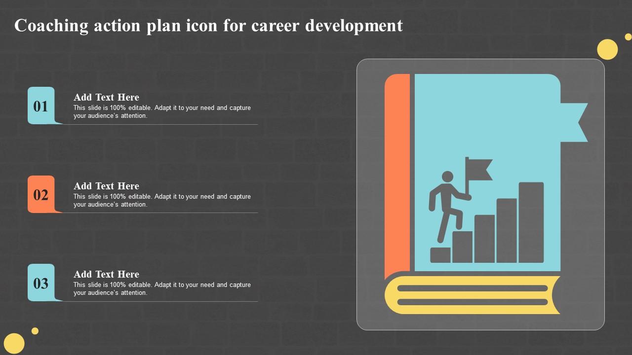 Coaching Action Plan Icon For Career Development