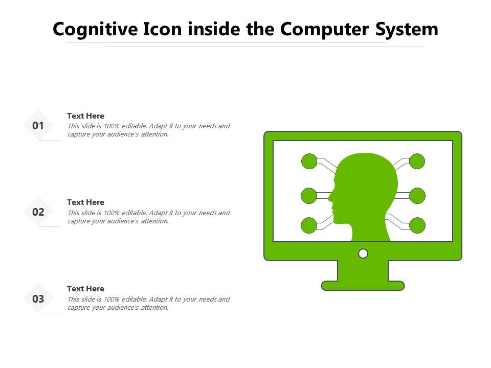 Cognitive icon inside the computer system Slide01