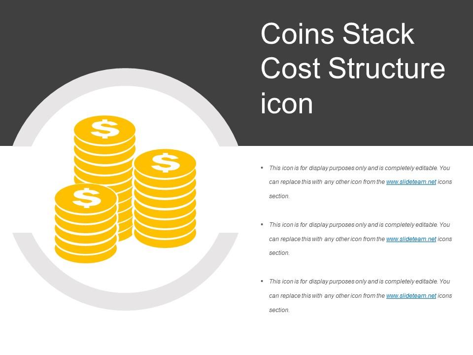 Coins stack cost structure icon Slide01