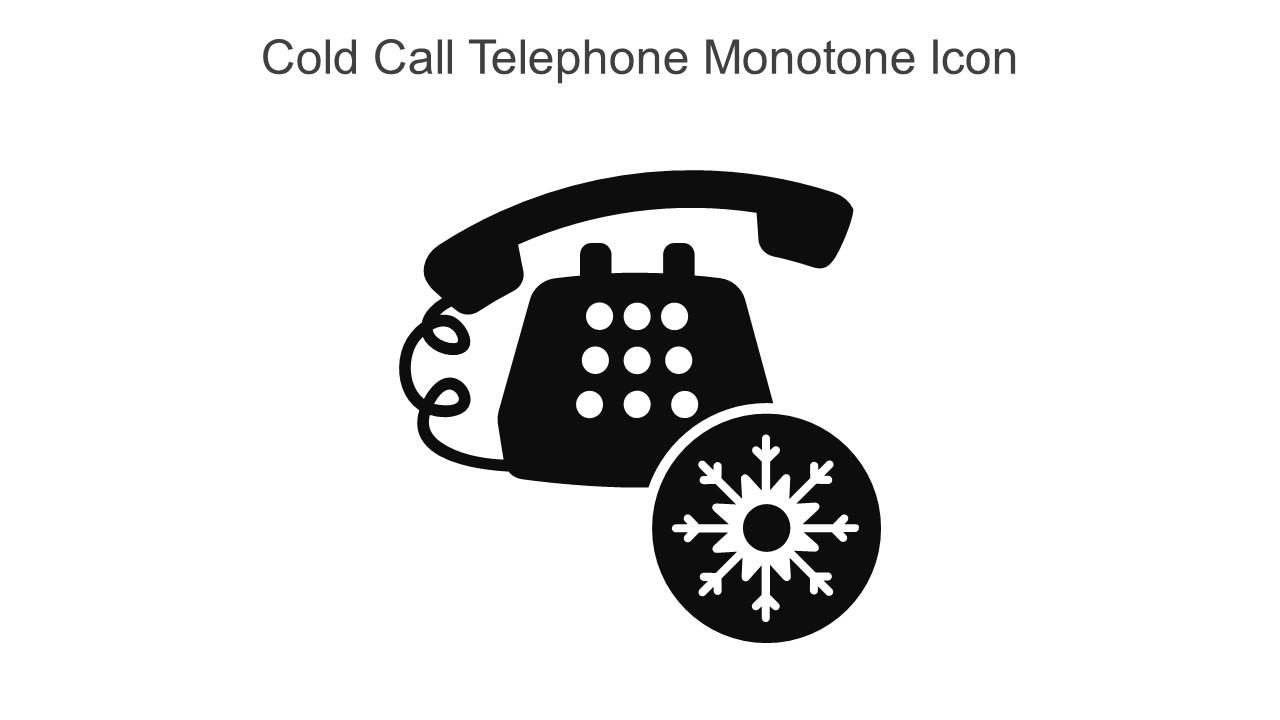 Cold Call Telephone Monotone Icon In Powerpoint Pptx Png And Editable Eps Format Slide01