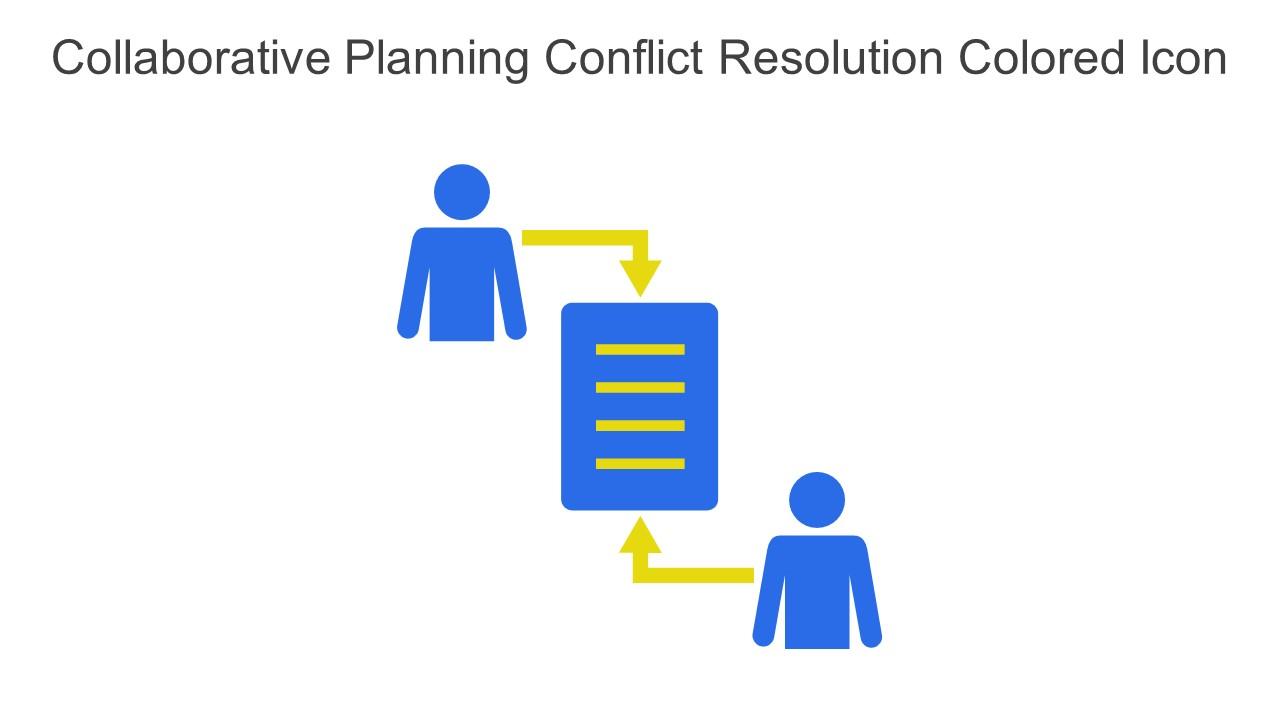 Collaborative Planning Conflict Resolution Colored Icon In Powerpoint Pptx Png And Editable Eps Format