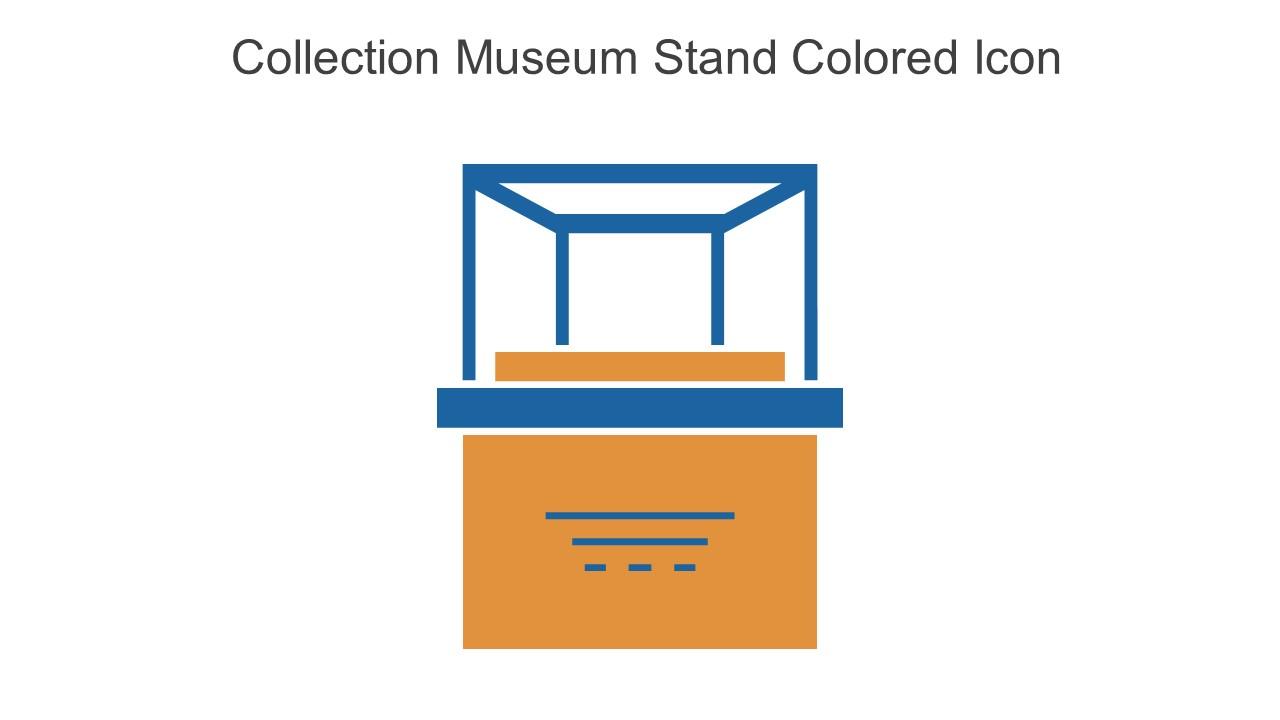 Collection Museum Stand Colored Icon In Powerpoint Pptx Png And Editable Eps Format