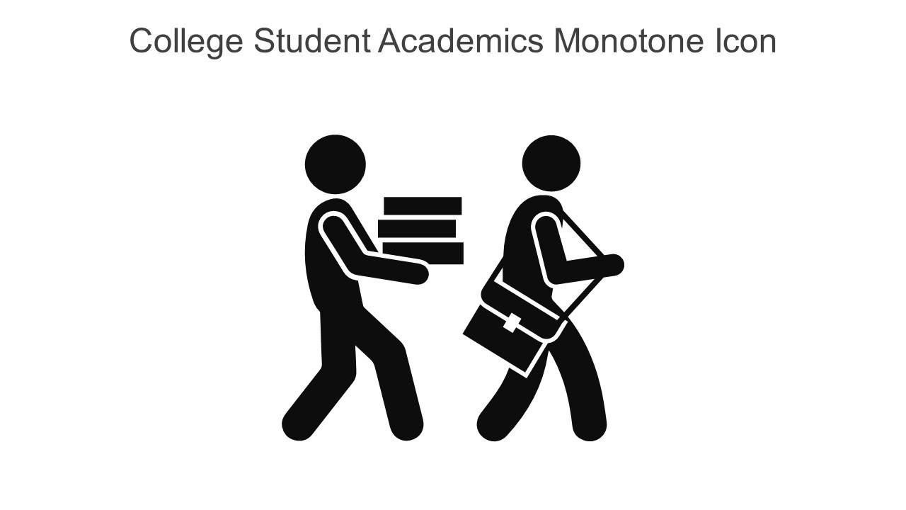 College Student Academics Monotone Icon In Powerpoint Pptx Png And Editable Eps Format Slide01