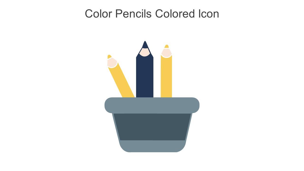Color Pencils Colored Icon In Powerpoint Pptx Png And Editable Eps Format