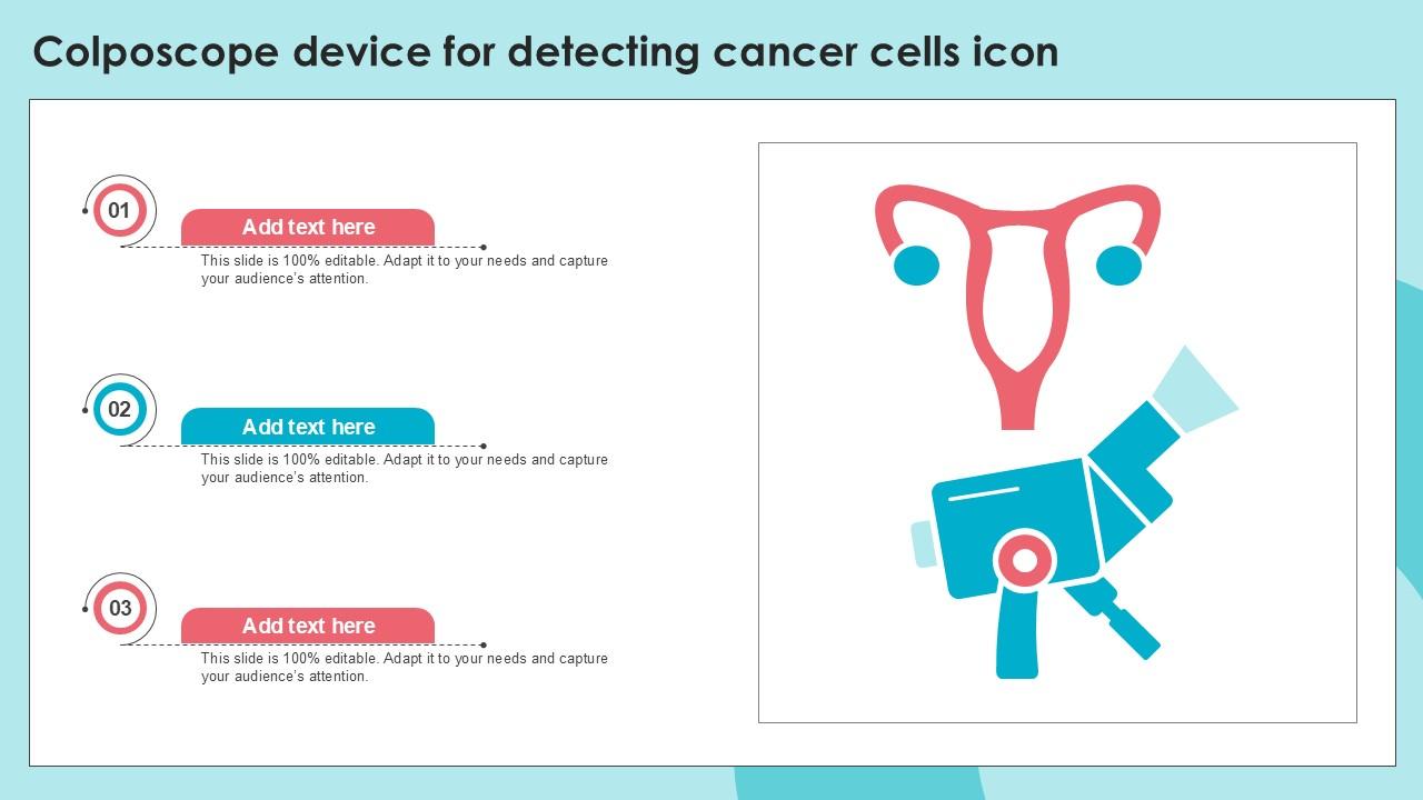 Colposcope Device For Detecting Cancer Cells Icon Ppt Powerpoint