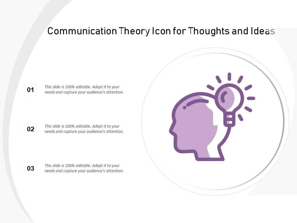 Communication theory icon for thoughts and ideas Slide01
