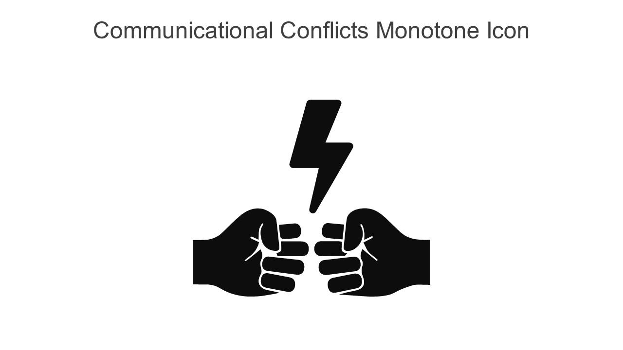 Communicational Conflicts Monotone Icon In Powerpoint Pptx Png And Editable Eps Format Slide01