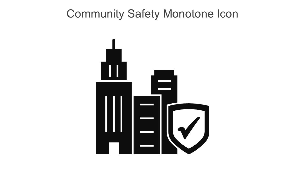 Community Safety Monotone Icon In Powerpoint Pptx Png And Editable Eps Format