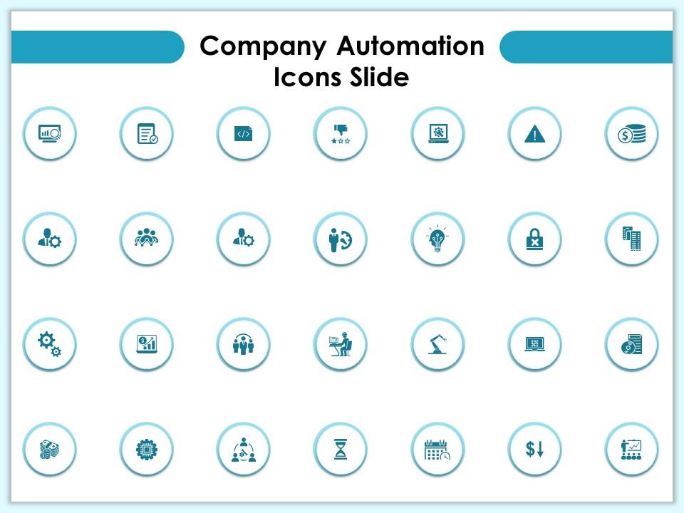 Company automation icons slide ppt powerpoint presentation gallery infographic template Slide01