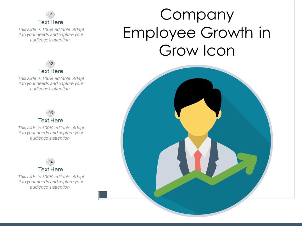 Company employee growth in grow icon Slide01