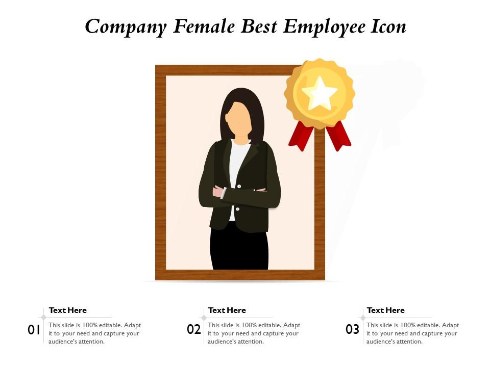 Company female best employee icon Slide01