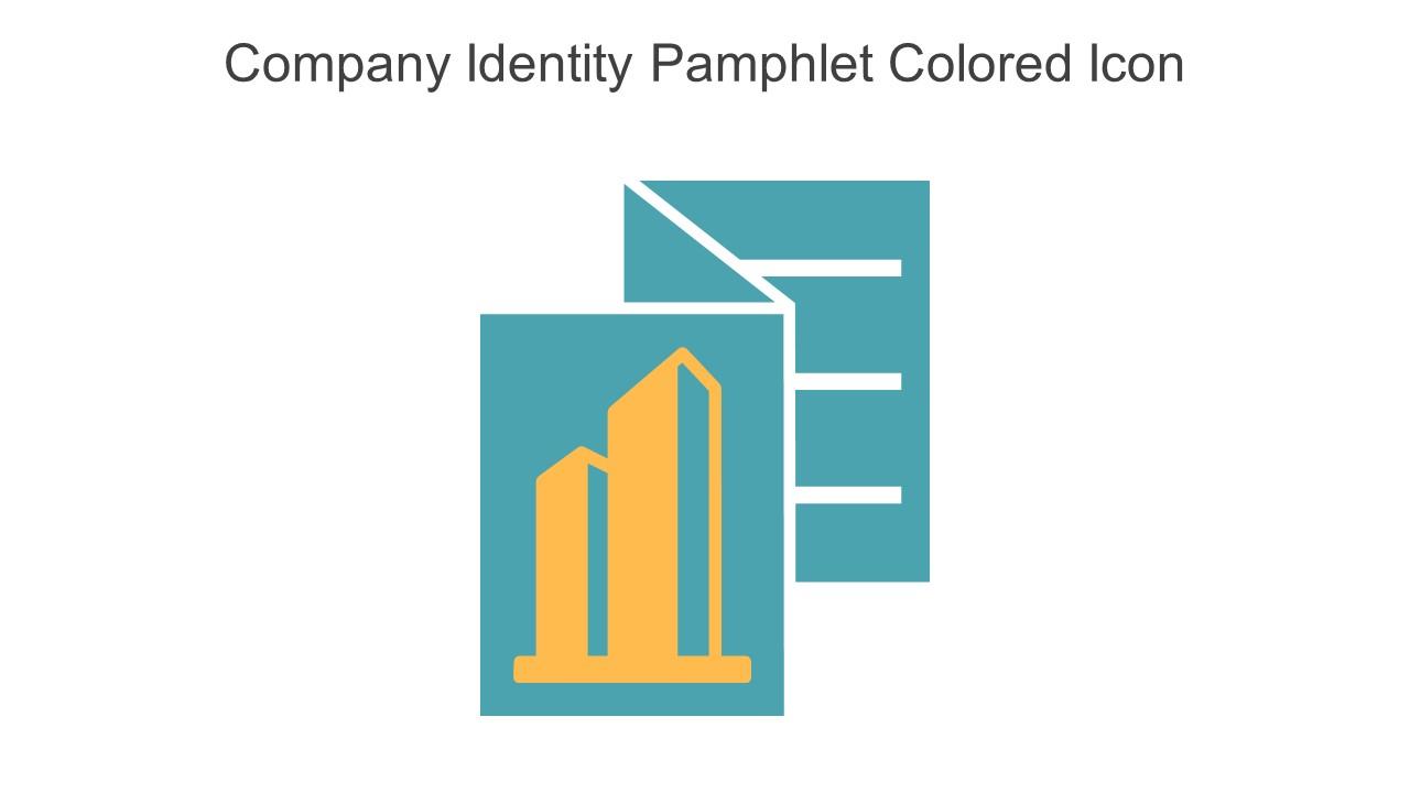 Company Identity Pamphlet Colored Icon In Powerpoint Pptx Png And Editable Eps Format Slide01
