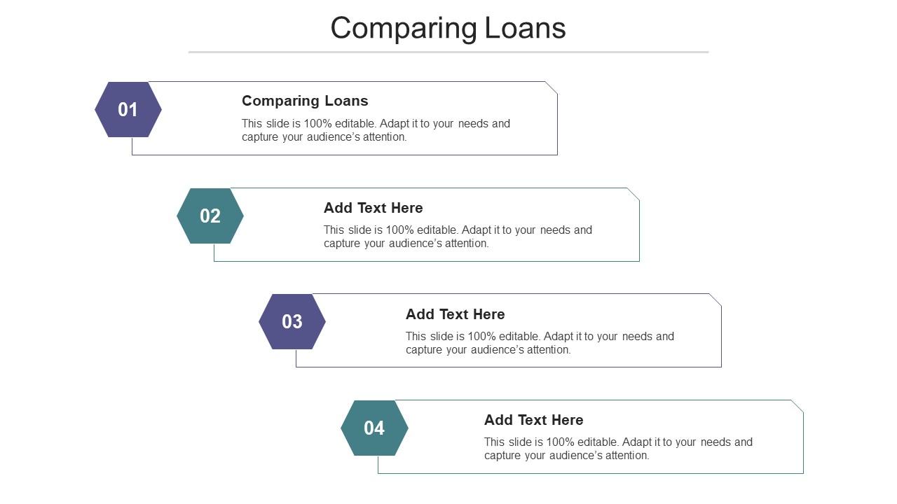 Comparing Loans Ppt Powerpoint Presentation Icon Graphics Tutorials Cpb Slide01