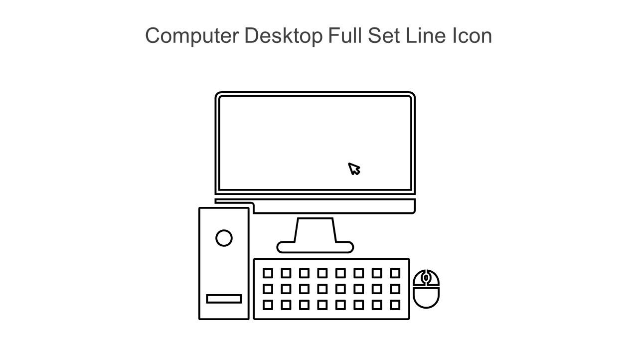 Computer Desktop Full Set Line Icon Slide01