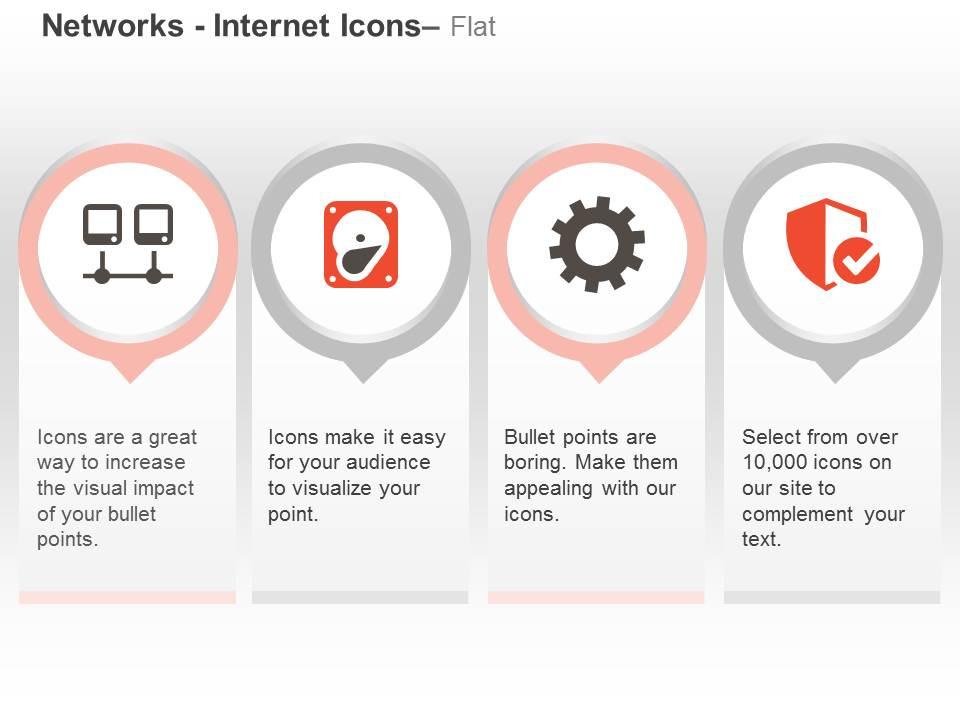 Computer networking hard disk gear protective shield ppt icons graphics Slide01