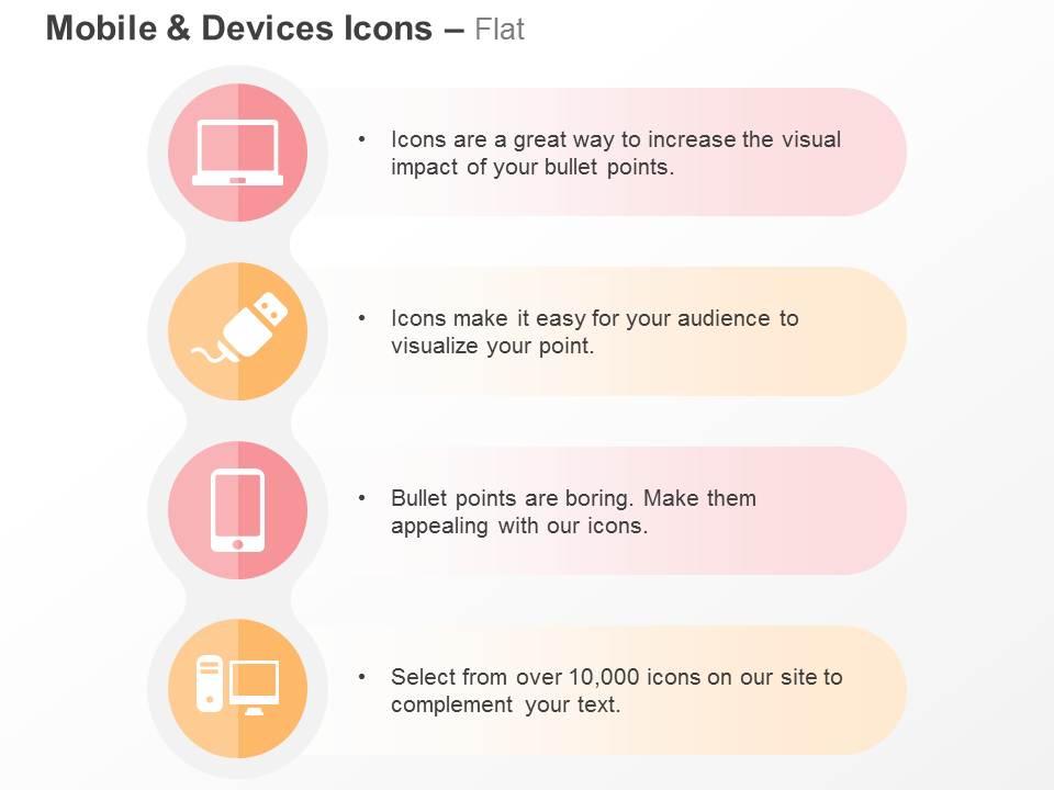 Computer pendrive mobile desktop ppt icons graphics Slide01