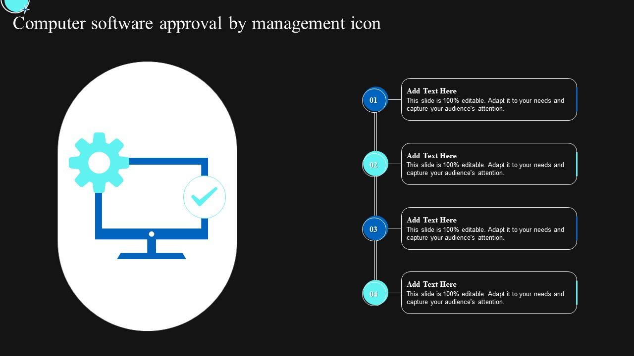 Computer Software Approval By Management Icon