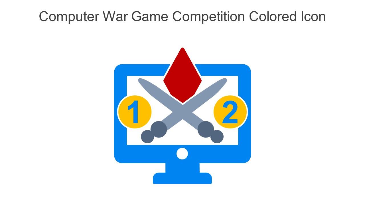 Computer War Game Competition Colored Icon In Powerpoint Pptx Png And Editable Eps Format
