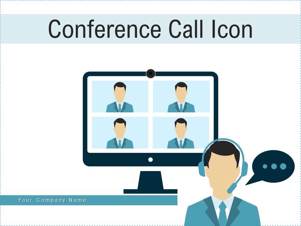 Conference call icon conversation interview teamwork business employees computer Slide01