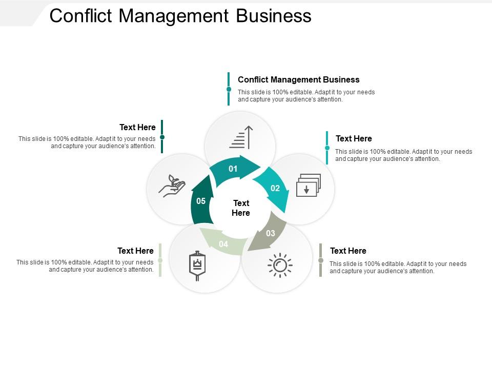 Conflict management business ppt powerpoint presentation icon influencers cpb Slide01