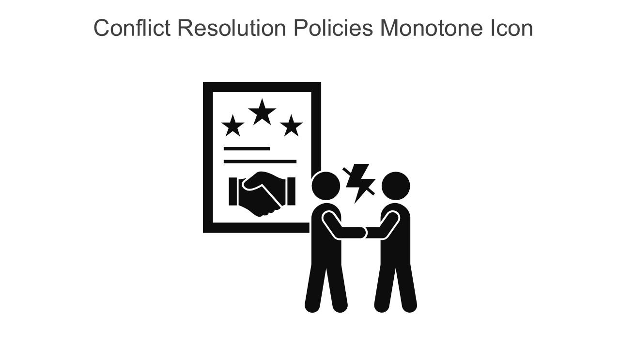 Conflict Resolution Policies Monotone Icon In Powerpoint Pptx Png And Editable Eps Format