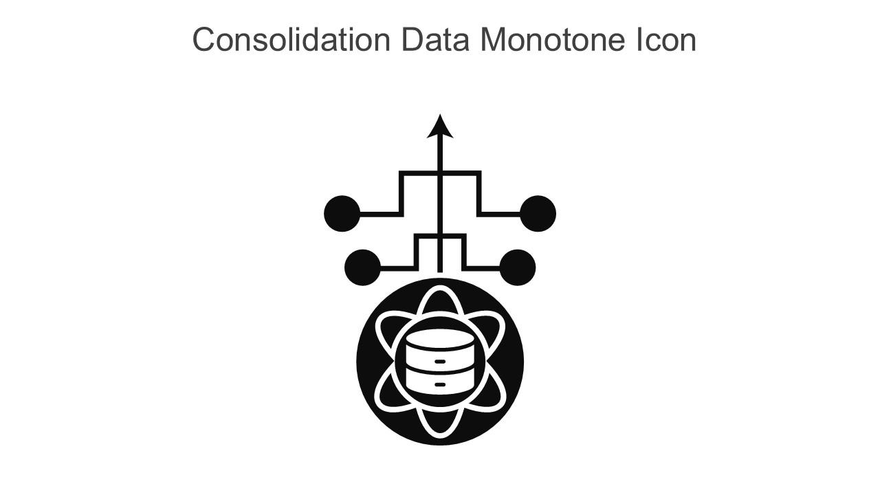 Consolidation Data Monotone Icon In Powerpoint Pptx Png And Editable Eps Format